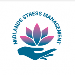 Midland Stress Management Logo with a flower in an open palm